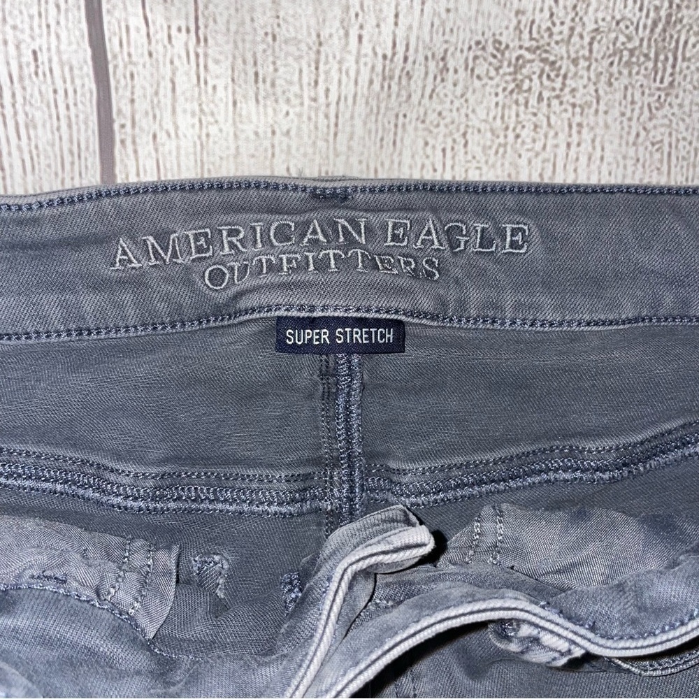 AMERICAN EAGLE OUTFITTERS Women’s Super Stretch Denim Skinny Jeans Grey Size 6 - Picture 8 of 11